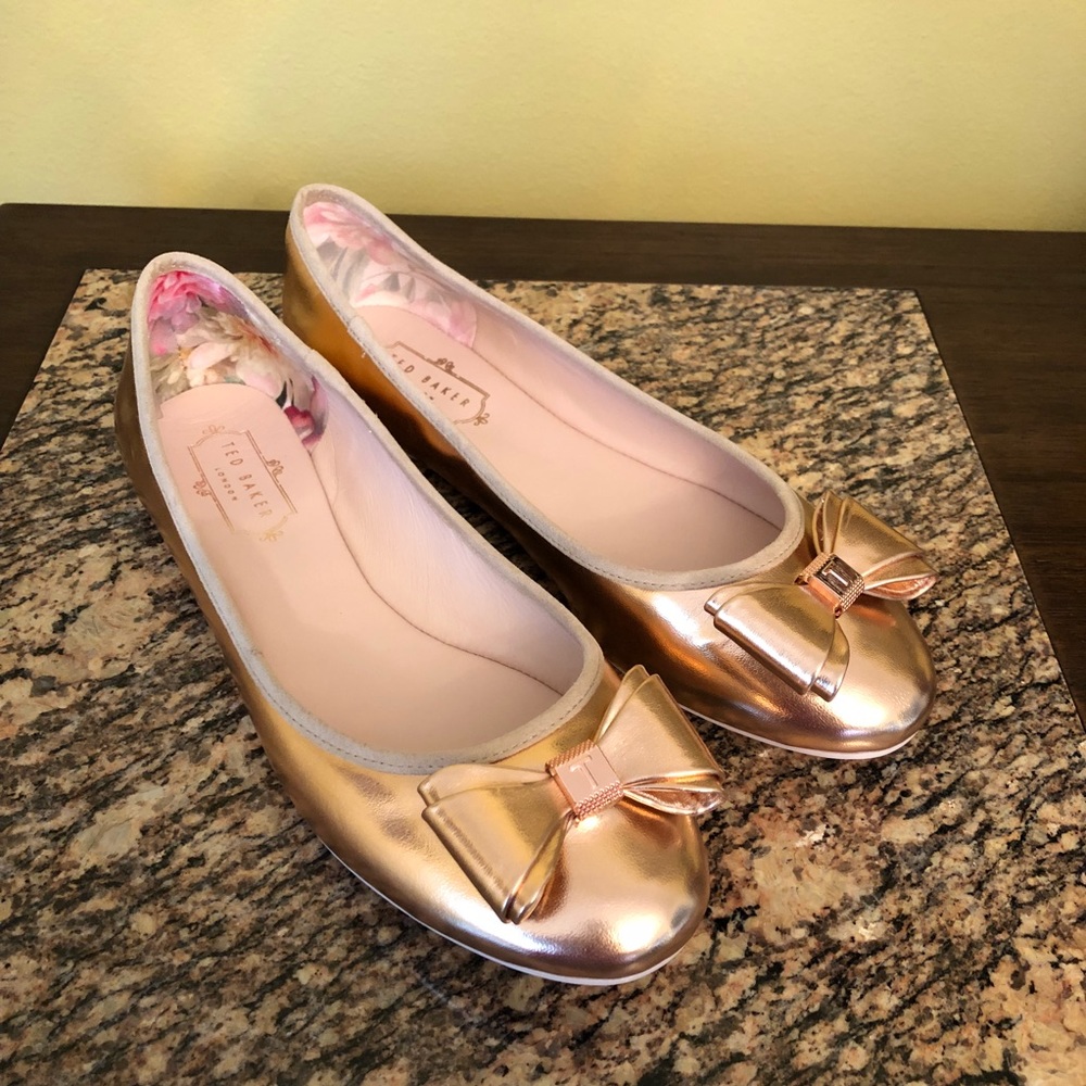 Ted Baker London Rose Gold Immet Flats